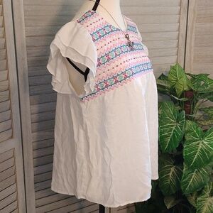 ⚜️ Mine Flutter Sleeve Peasant Top